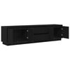 vidaXL TV Cabinet with LED Lights Black Oak 193.5x41x50 cm