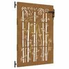 vidaXL Garden Gate 85x125 cm Corten Steel Bamboo Design