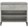 vidaXL Shoe Cabinet Concrete Grey 70x36x60 cm Engineered Wood