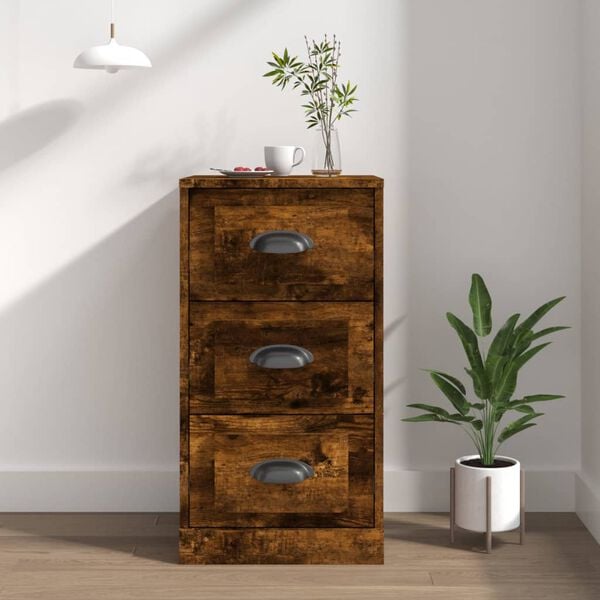 vidaXL Sideboard Smoked Oak 36x35.5x67.5 cm Engineered Wood
