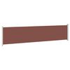 vidaXL Patio Retractable Side Awning 140x600 cm Brown