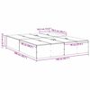 vidaXL Bed Frame Concrete grey 140 x 200 cm Engineered wood