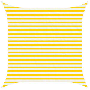 vidaXL Outdoor Sun Shade Sail Yellow and White 3 x 3 m