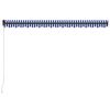 vidaXL Manual Retractable Awning 450x300 cm Blue and White