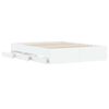 vidaXL Bed Frame with Drawers without Mattress White 140x200 cm