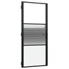 vidaXL Interior Door Black 93 x 201.5 cm Tempered glass and Aluminium