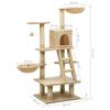 vidaXL Cat Tree with Sisal Scratching Posts Beige 122 cm
