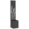 vidaXL Garden Privacy Screen Black 32 x 32 x 150 cm Cold-rolled steel