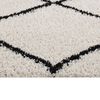 vidaXL Shaggy Rug High Pile Black and Cream 160x230 cm