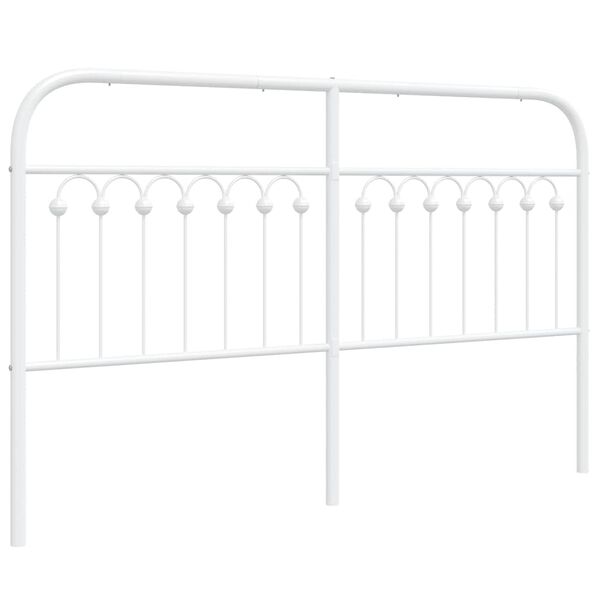 vidaXL Metal Replace Headboard White 150 cm