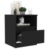 vidaXL Bed Cabinets 2 pcs Black 40x40x50 cm Engineered Wood