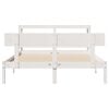 vidaXL Bed Frame without Mattress White 150x200 cm King Size Solid Wood Pine