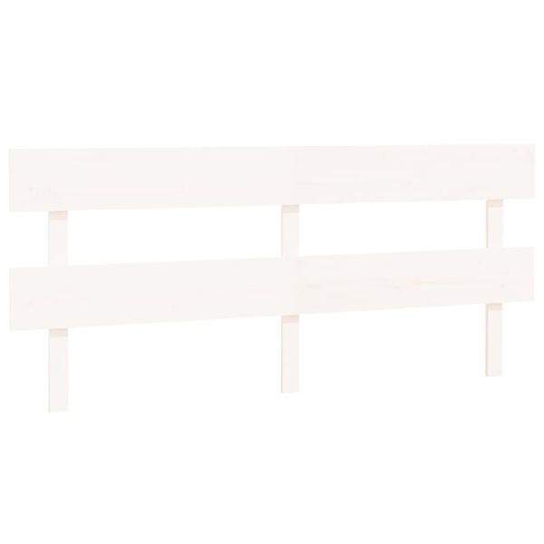 vidaXL Bed Headboard White 204x3x81 cm Solid Wood Pine