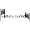 vidaXL Metal Bed Frame without Mattress with Footboard Black 193x203cm