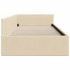 vidaXL Corner Bed Frame with Headboard Cream 80 cm x 200 cm Velvet