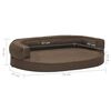 vidaXL Ergonomic Dog Bed Mattress 75x53 cm Linen Look Brown