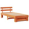 vidaXL Bed Frame with Headboard Wax Brown 80 x 200 cm Solid Pine Wood