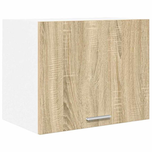 vidaXL Hanging Cabinet with Door Sonoma Oak and White 50 x 31 x 40 cm