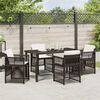 vidaXL Garden Dining Set 5 pcs Brown Powder-Coated Steel