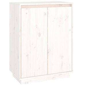 vidaXL Shoe Cabinet | White | Solid pinewood | Medium | Shoe Cabinet