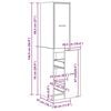 vidaXL Apothecary Cabinet Artisian Oak 30x41x144.5 cm Engineered Wood