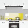 vidaXL Kitchen Backsplash Yellow 120 x 40 x 0.6 cm Tempered Glass