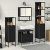 vidaXL Bathroom Furniture Set 4 pcs Black Oak Engineered Wood