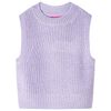 Kids' Sweater Vest Knitted Light Lilac 128