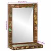 vidaXL Bathroom Mirror Brown 50 x 22 x 70 cm Solid Reclaim Wood