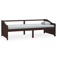 vidaXL 3-Seater Day Bed Dark Brown Solid Pinewood 90x200 cm