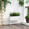 vidaXL Raised Garden Planter White 60 x 26 x 45 cm Steel