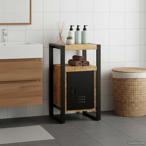 vidaXL Bathroom Cabinet Brown 40 x 35 x 75 cm Solid Mango Wood