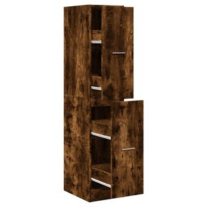 vidaXL Apothecary Cabinet Smoked Oak 30x41x144.5 cm Engineered Wood