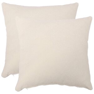 vidaXL Cushion Cover 2 pcs HEERLEN Cream 35 x 35 cm Boucl&eacute;
