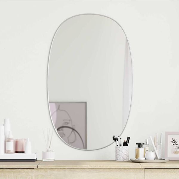 vidaXL Wall Mirror Silver 80x50 cm