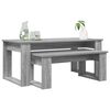 vidaXL Coffee Table Set 2 pcs Grey Sonoma Engineered Wood