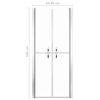 vidaXL Shower Door Clear ESG 86x190 cm