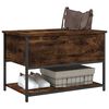 vidaXL Storage Bench Smoked Oak 70x42.5x47 cm Engineered Wood