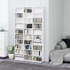 vidaXL CD Cabinet High Gloss White 102x23x177,5 cm Engineered Wood