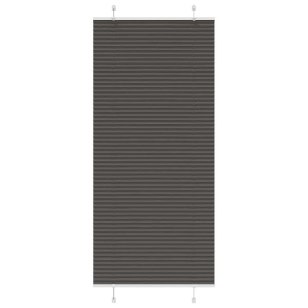 vidaXL Pleated Blind Black 100x200 cm Fabric Width 99.4 cm Polyester