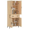 vidaXL Highboard Sonoma Oak 69.5x34x180 cm Engineered Wood