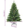 vidaXL Artificial Hinged Christmas Tree Green 150 cm PVC, PE and steel