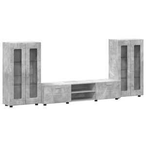 vidaXL TV Cabinet Set FLORIN 3 pcs Concrete Grey Engineered Wood