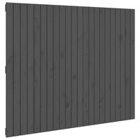 vidaXL Wall Headboard Grey 140x3x110 cm Solid Wood Pine