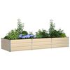 vidaXL Planter Ivory 290 x 100 x 45 cm Galvanised Steel