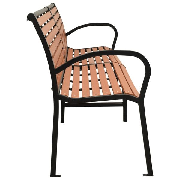 vidaXL Twin Garden Bench 251 cm Steel and WPC