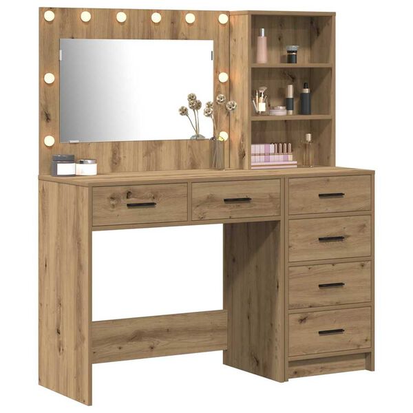 vidaXL Dressing Table Brown 78.5 x 41 x 135 cm Engineered wood