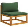 vidaXL Sectional Middle Sofa with Cushions 100% polyester Solid Acacia