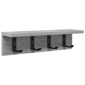 vidaXL Wall-Mounted Coat Rack Grey Sonoma 40 x 10.5 x 10.5 cm