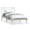 vidaXL Bed Frame without Mattress White Solid Wood 100x200 cm (810008+814080)